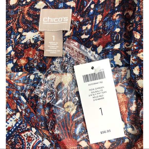 Chico's Indie Garden Paisley Print Blouse - Picture 13 of 15